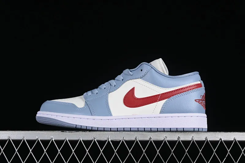 All categories Air Jordan Jordan series basketball shoes Air Jordan 1 Low G version pure original Air Jordan 1 Low AJ1 Joe 1 white blue red toe low-top cultural casual sneakers DC0774-164